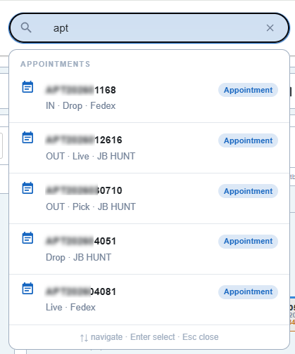 Global Search screenshot